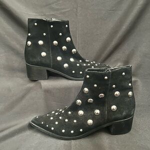 Studded Black Ankle Boots